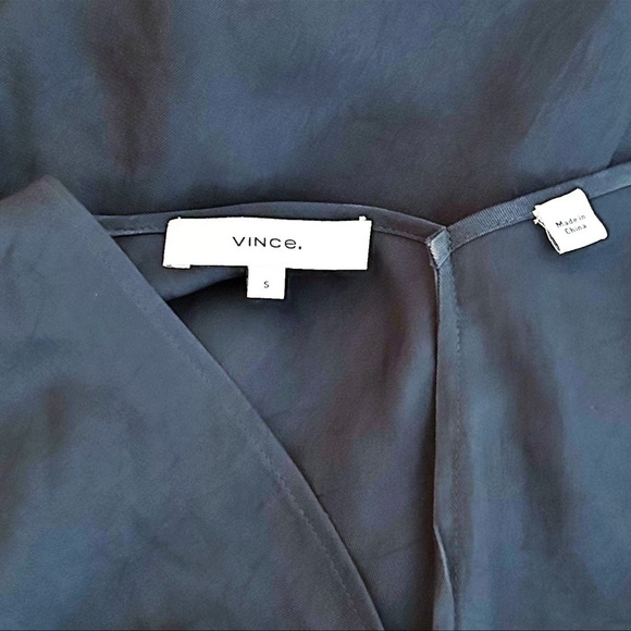 Vince Crossover Long Sleeve Blouse Small - Picture 4 of 7